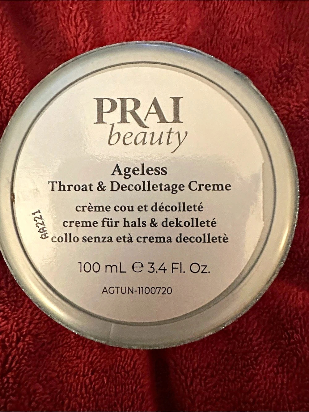 PRAI Beauty Ageless Throat & Décolletage Crème 100 mL Moisturizer New Collectibl